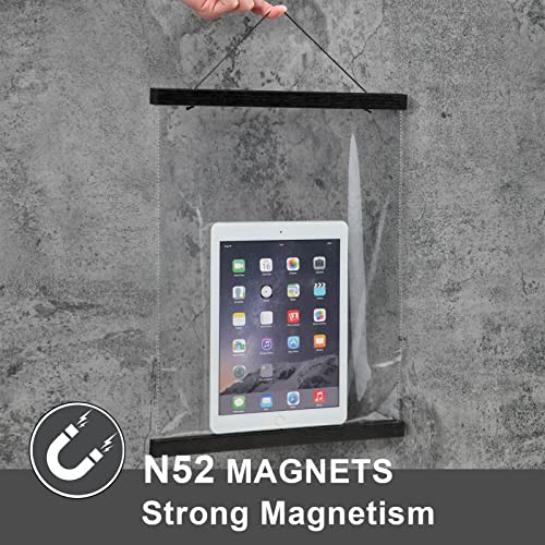 WITCOLOR Magnetic Black Wood Poster Frame Hanger - 11"