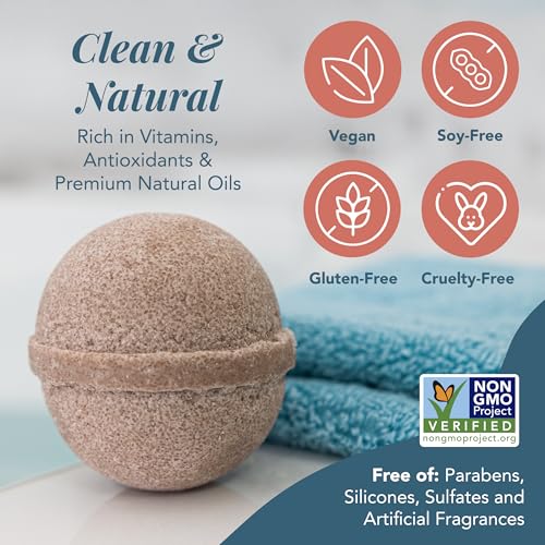 Saavy Naturals Organic Bath Bombs - Tahitian Vanilla Foaming Fizz Set