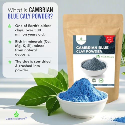Cambrian Blue Clay Mask Powder - Natural Exfoliating & Detoxifying Care (8 oz)
