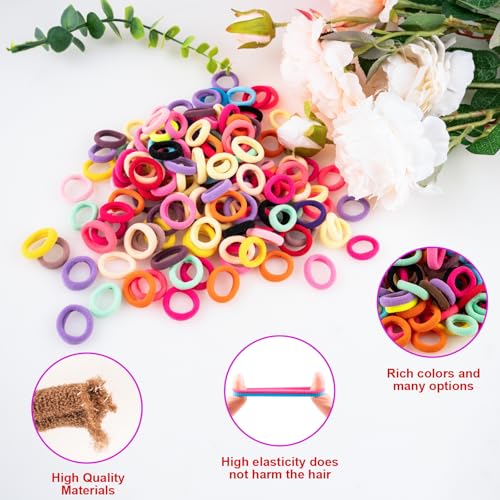 420 Pcs Baby Hair Ties - Soft No Damage Elastic Bands for Kids