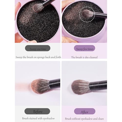 TYSSELY Makeup Brush Cleaner Sponge - 2 Pack for Quick Color Change