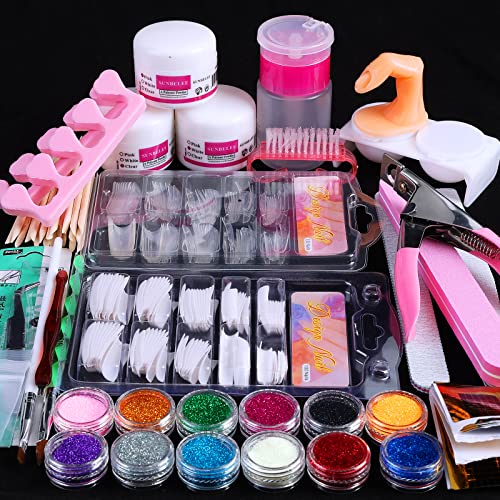 SUNBELEE Professional Acrylic Nail Kit with Everything for Beginners