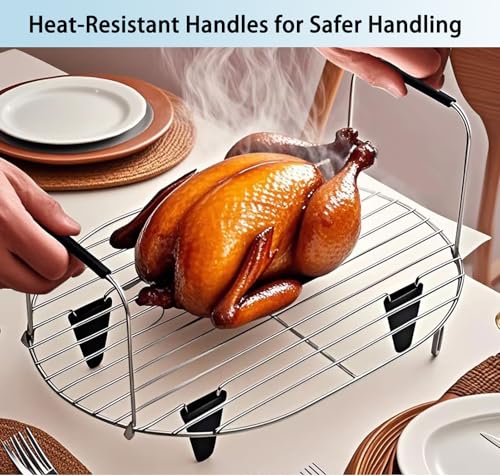 Ninja Foodi Steam and Roast Rack - Stainless Steel with Silicone Feet