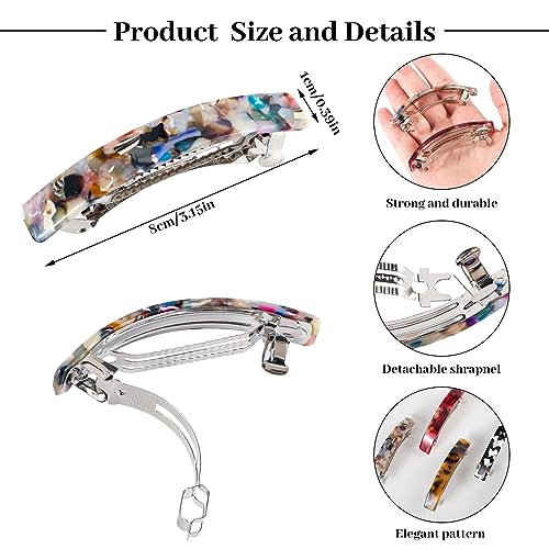 6 Pcs Tortoiseshell Hair Barrettes for Women - Stylish Clips