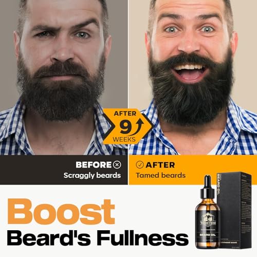 Waking Forest Classic Sandalwood Beard Oil 1 Fl Oz - Gentle, Nourishing Grooming Care