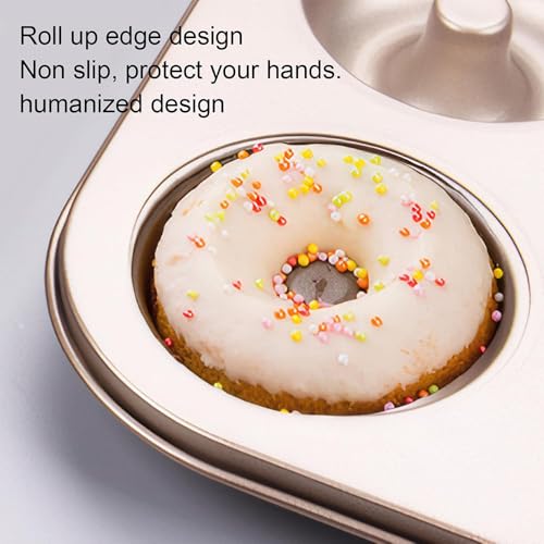 Nonstick 12-Cavity Donut Baking Pan - Carbon Steel Doughnut Molds