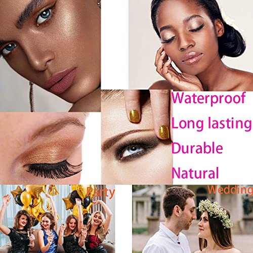 Virtegasas 9-Color Glitter Eyeshadow Palette - Waterproof & Long-lasting