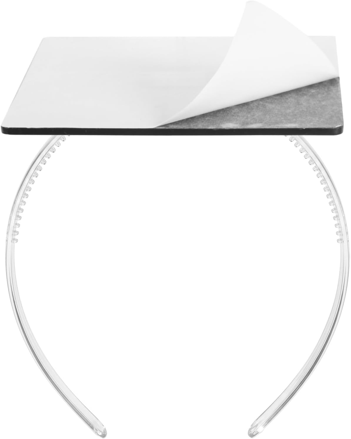 Clear Graduation Cap Headband Insert - Curly Hair Friendly Grad Hat Hairband Accessory