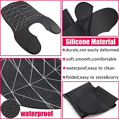 XDONEF Waterproof Hair Cutting Guide Collar & Mat for Stylists