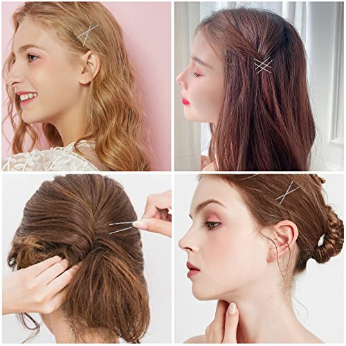 HOYOLS 100-Piece Silver Bobby Pins for All Hair Types