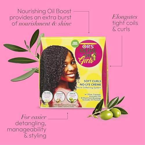 ORS Soft Curls No-Lye Creme Texture Softening Kit with Oils