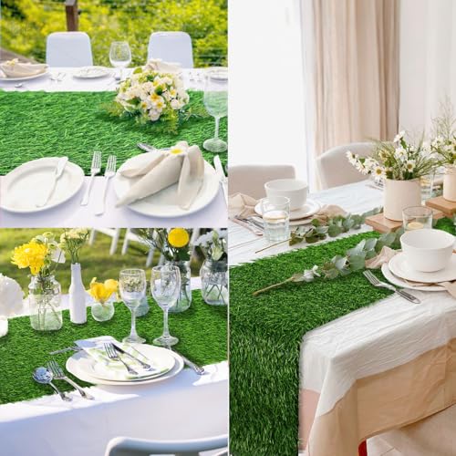 Artificial Grass Table Runner for Weddings & Parties - 13" x 31.5"