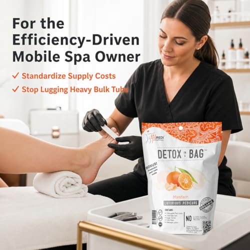 SPA REDI Detox In A Bag Pedicure Kit - Refreshing Foot Care