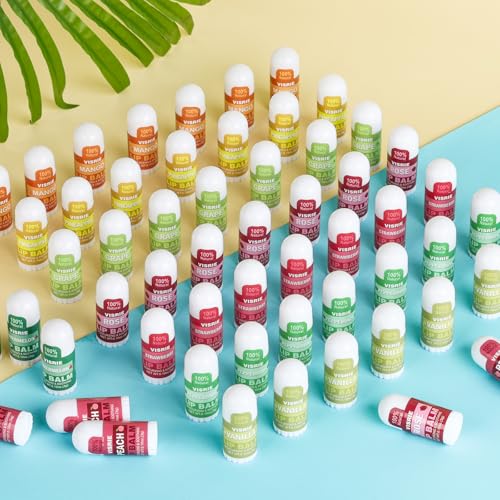 20-Pack Mini Lip Balm with 10 Flavors - Moisturizing Care