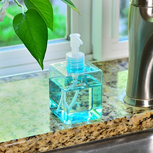Youngever 5 Pack 12 Ounce Color Plastic Pump Bottles - Refillable