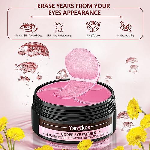 Yargkos Collagen Under Eye Patches - 90 Pairs Hydrating Gel Eye Masks Set