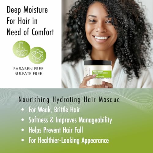 Sunny Isle Avocado & Collagen Hair Masque 16oz - Deep Conditioning Treatment