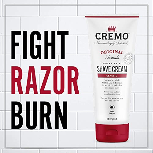 Cremo Barber Grade Shave Cream - Original, 6 Oz (Pack of 2)