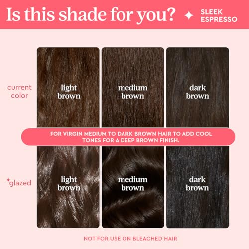 Glaze Supergloss Sleek Espresso - Hydrating Semi-Permanent Hair Gloss 6.4 Fl Oz