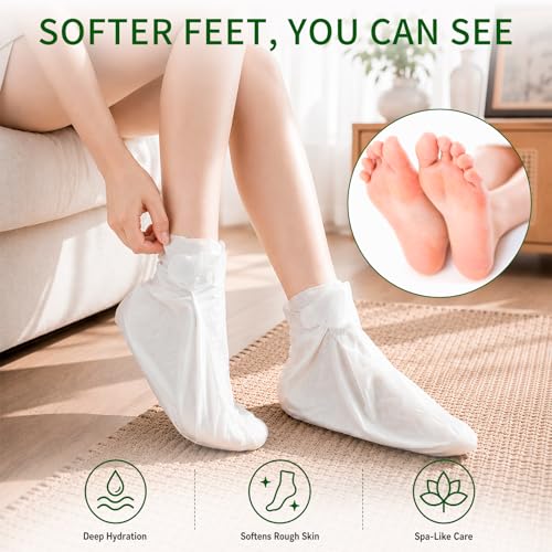 QUNGCO Moisturizing Foot Mask Socks – 8 Pack Hydrating Treatment for Dry Feet