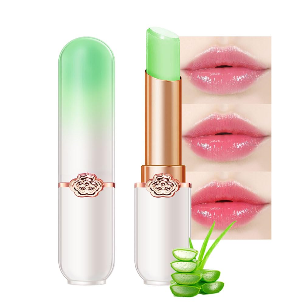 Peach Color Changing Lipstick Set - 2 Pcs PH Mood Long Lasting Tinted Lip Balm & Gloss for Women