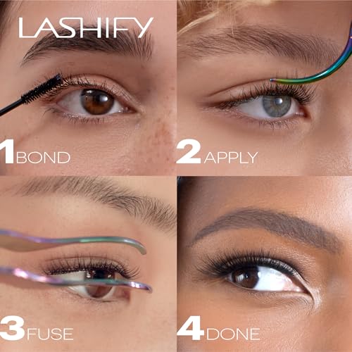 Lashify Curl 12mm Gossamer Eyelash Extensions - Black, Natural Look