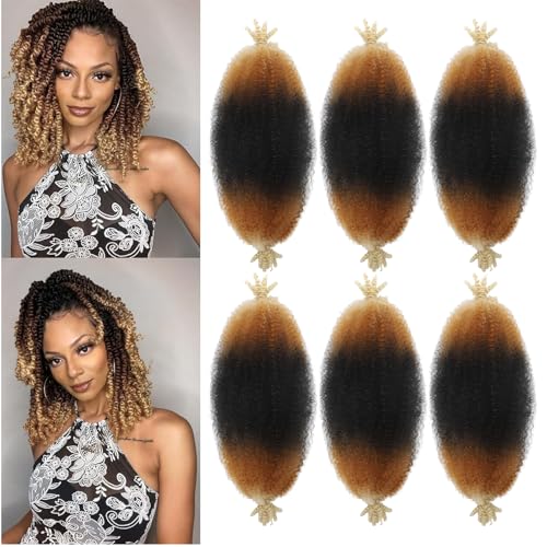 DACAI XIU 10-Inch Pre-Separated Marley Twist Braiding Hair, 6 Packs