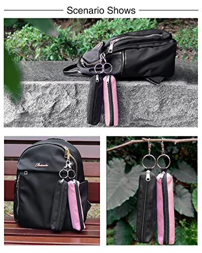 Meiiy 2pcs Mascara Holder Pouch with Hook Portable Makeup Storage for Women