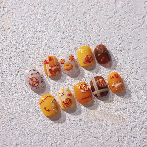 1 Sheets Autumn Nail Art Stickers Embossed Strawberry Cherry Maple