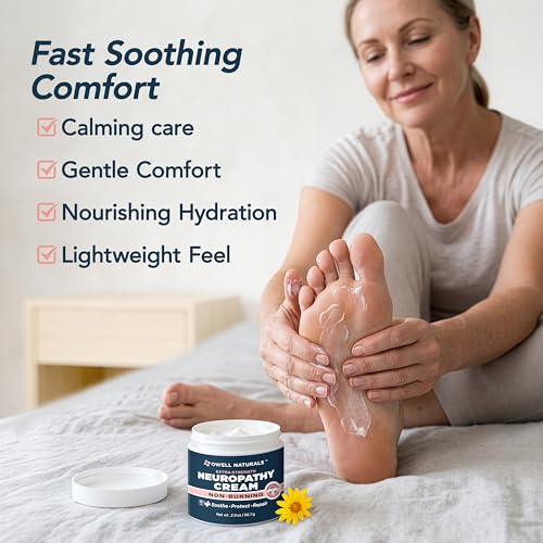 Owell Naturals Neuropathy Cream - Fast-Acting Cooling Relief for Feet & Hands