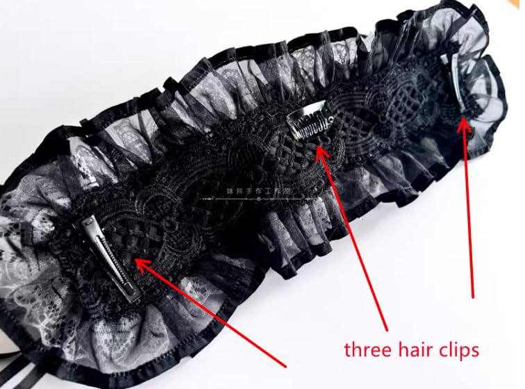Gothic Lolita Lace Devil Horns Headband - Halloween Hair Accessories