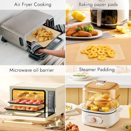 12 Inch Air Fryer Liners for Ninja SP151/SP101/SP201/SP301 - 150PCS Unbleached Parchment Paper