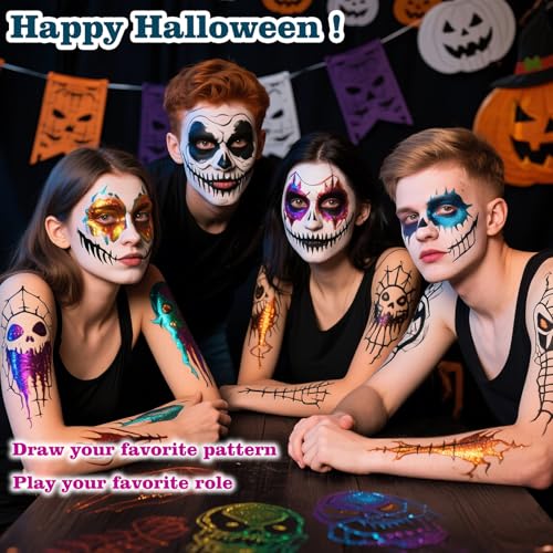 12 Colors Metallic Face Paint Pens for Body & Face Art