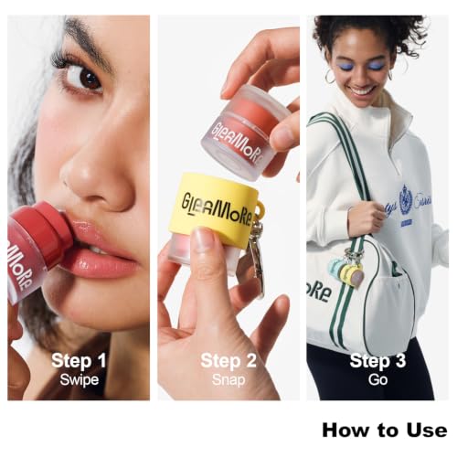 Gleamore Cherry Fizz Multi Stick & Keychain Set - Creamy Blush for Cheeks & Lips