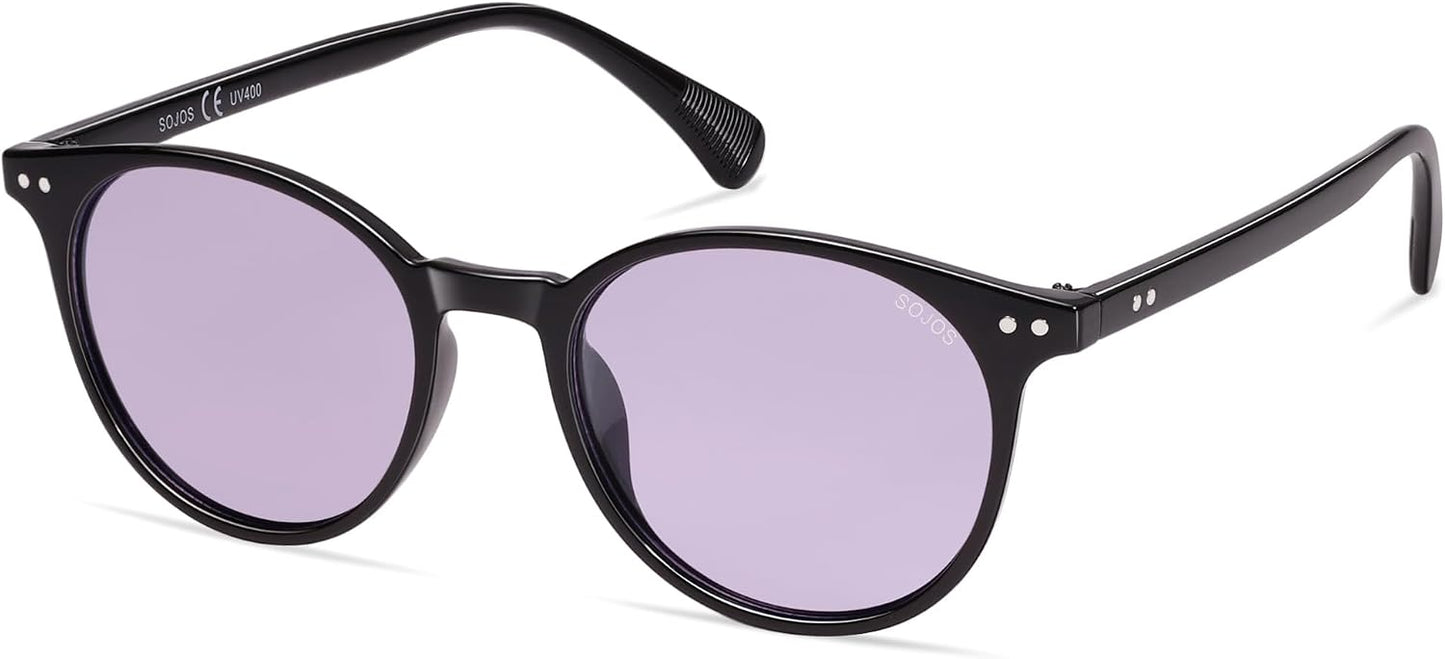 SOJOS Small Round Polarized Sunglasses for Women & Men - Vintage UV400 Protection