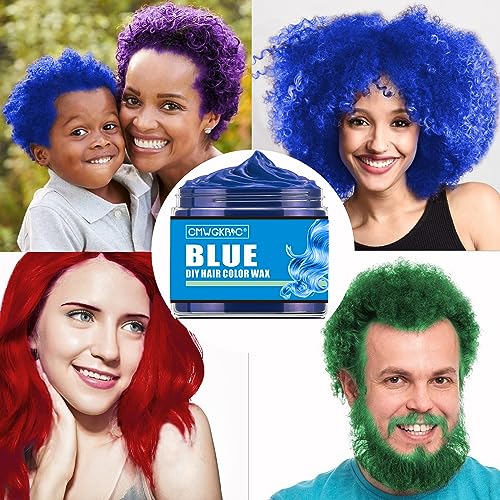 Kids Temporary Hair Color Wax - 4 Bright Colors for Fun & Safe Styling