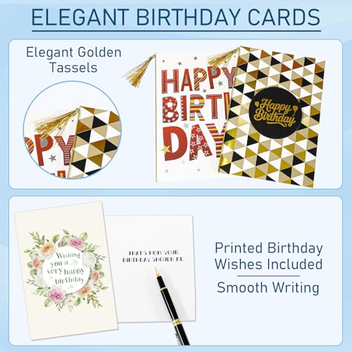 14 Pack 3D Handmade Birthday Cards with Envelopes - Unique Greeting Cards