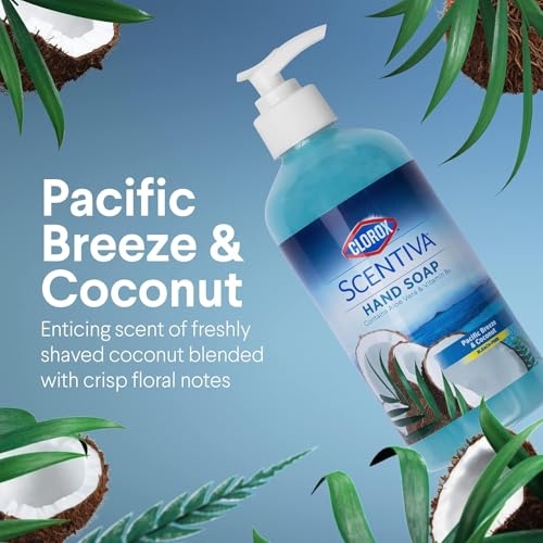 Clorox Scentiva Liquid Hand Soap, Pacific Breeze & Coconut, 14 Fl Oz - 2-Pack