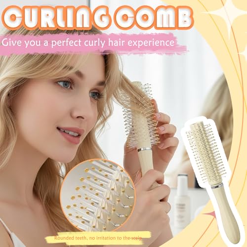 Werncy Yellow 4-Piece Hair Brush Set for Detangling & Styling - Women’s Hair Care Kit