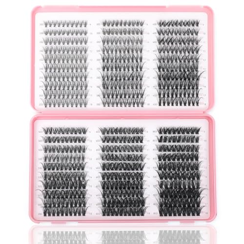 ISTGIFT DIY Lash Clusters Kit - D Curl Wispy Individual Eyelash Extensions