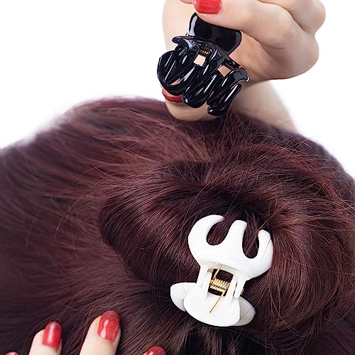 RC ROCHE 12-Piece Mini Octopus Claw Clips - Strong Hold Pumpkin Hair Clamps