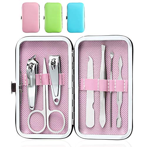 7-Piece Stainless Steel Manicure Set - 3 Pack Travel Kit