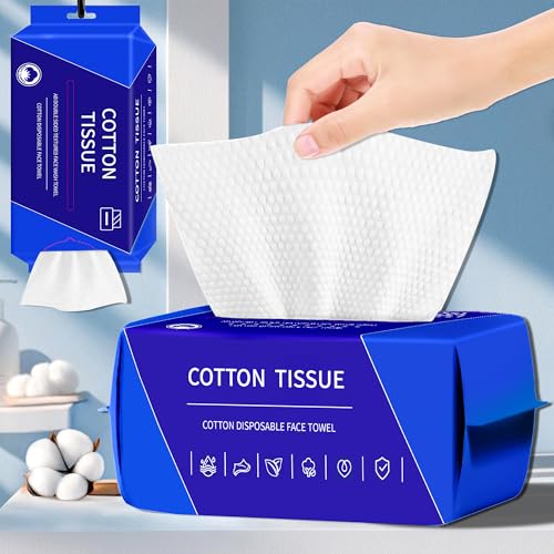 Ultra Thick Disposable Face Towels | 100 Count Lint-Free & Biodegradable