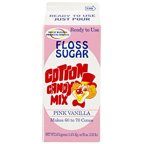 Pink Vanilla Cotton Candy Floss Sugar for Carnival & Parties - 3.25 lbs