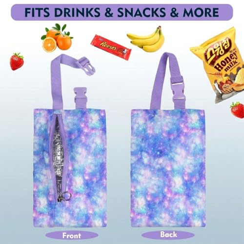 Insulated Snack Bag - Freezable Cooler with Zipper & Adjustable Buckle
