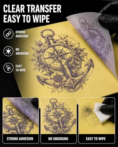 Neebol Tattoo Practice Kit - 10 Double-Sided Fake Skin Sheets