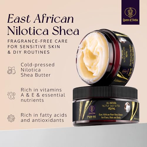 Queen of Shea East African Pure Shea Butter - 2 Ounce for Face, Hair & Body