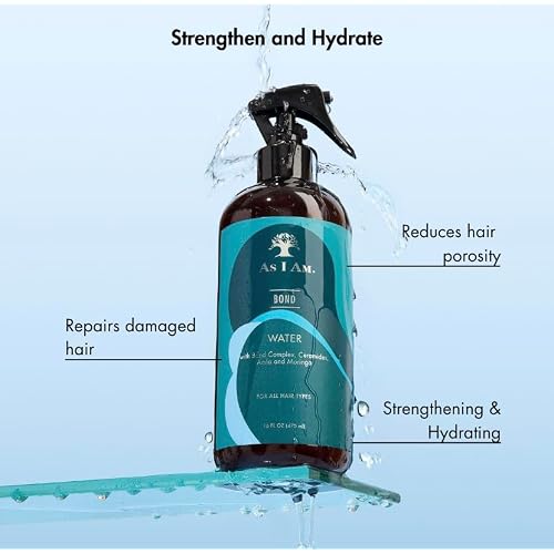 As I Am Bond Water - 16 oz - with Moringa, Amla, & Ceramides - Hair Repair Treatment For Damaged Hair