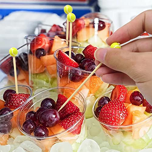 Honbay 100PCS Sports Ball Cocktail Skewers - Decorative Wooden Picks