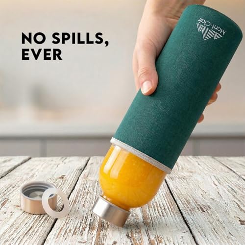 Mont-Clair 25 oz Borosilicate Glass Water Bottle with Neoprene Sleeve - Leak Proof, BPA Free, Ideal for Travel & Sports